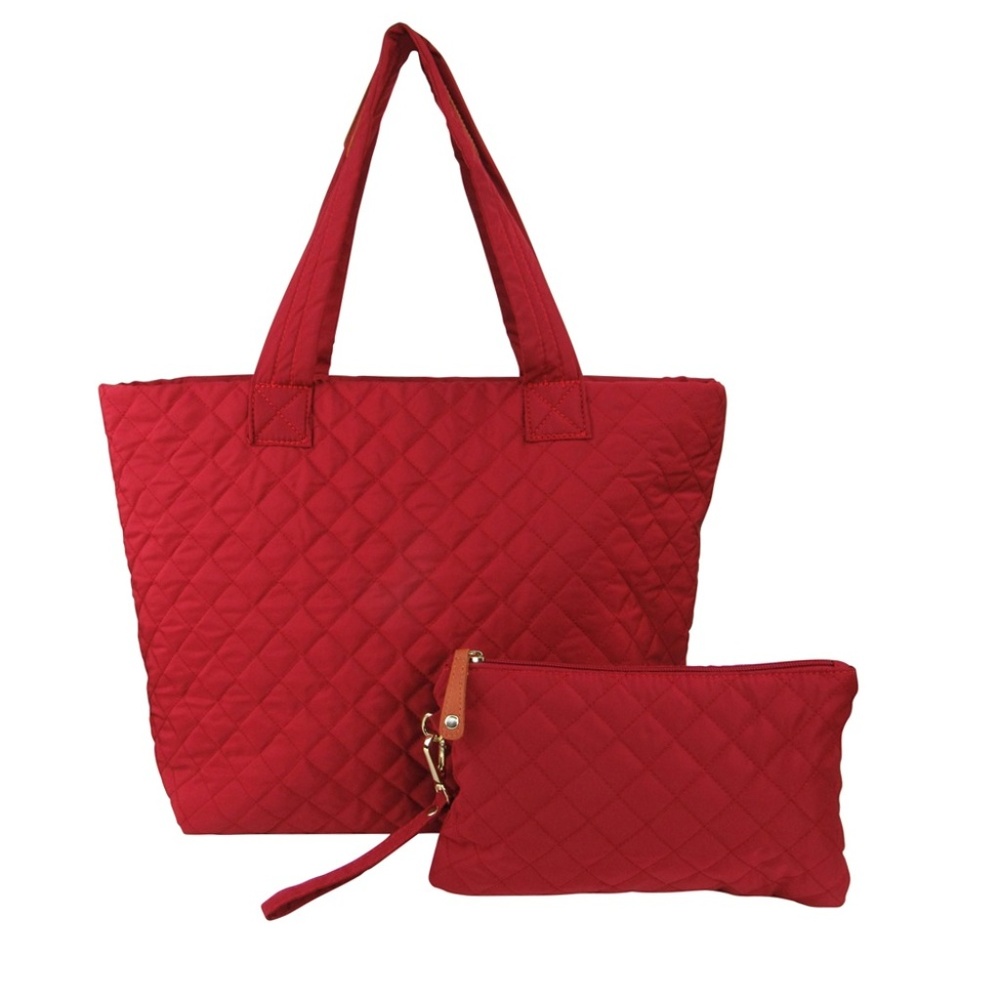Quilted Tote with Wristlet